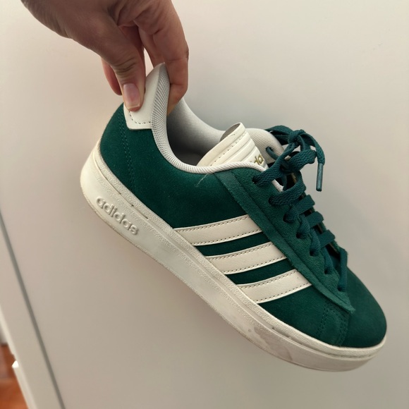 adidas Shoes - Adidas Men's Forest Green and White Sneakers